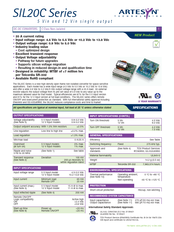 SIL20C-05SADJ-VJ Emerson