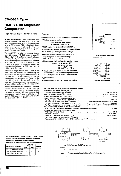 <?=CD4063B?> डेटा पत्रक पीडीएफ