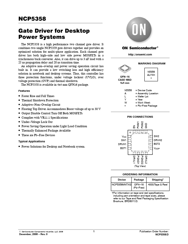 NCP5358 ON Semiconductor