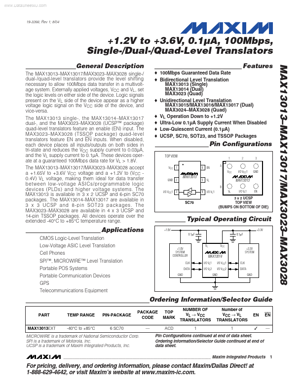 MAX13013 Maxim Integrated Products