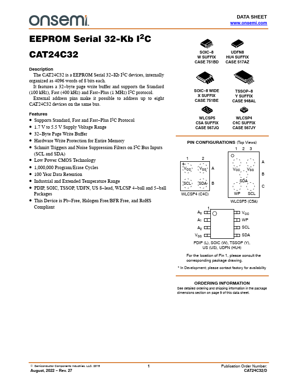 CAT24C32 ON Semiconductor