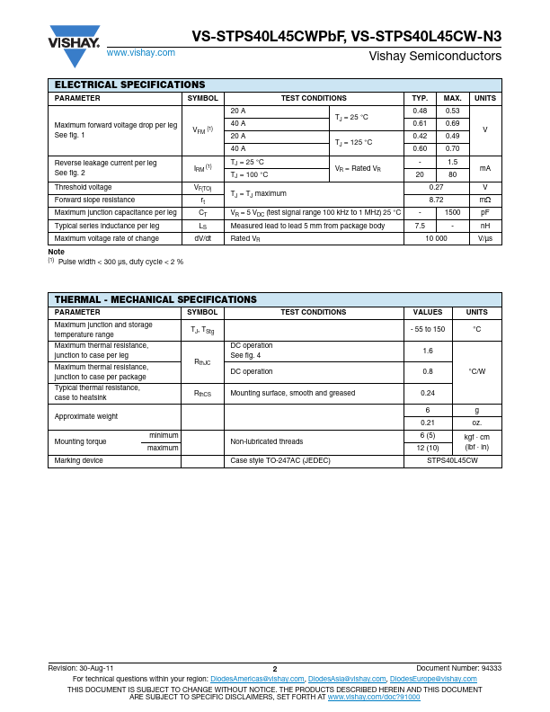 VS-STPS40L45CW-N3