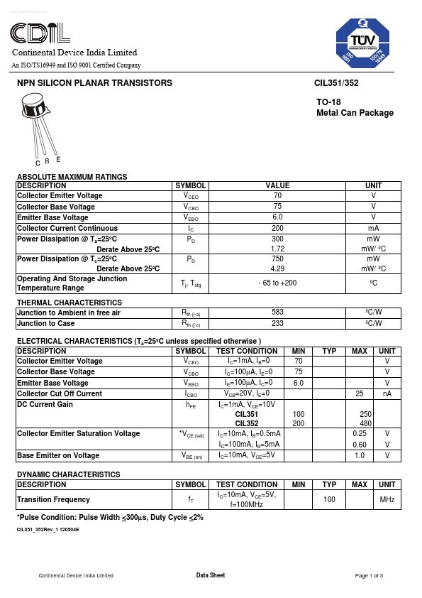 CIL352 CDIL