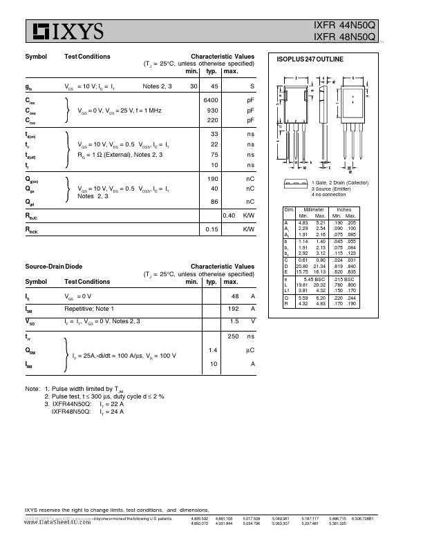 IXFR48N50Q