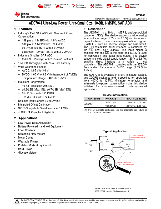 ADS7041 Texas Instruments