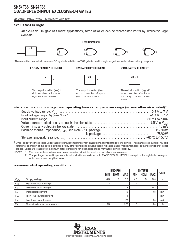 SN74F86N