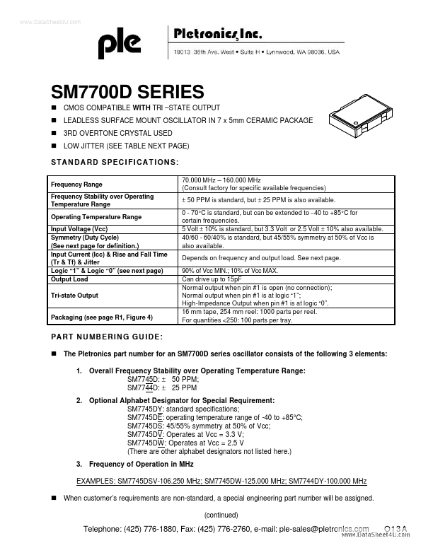 SM7744D Pletronics