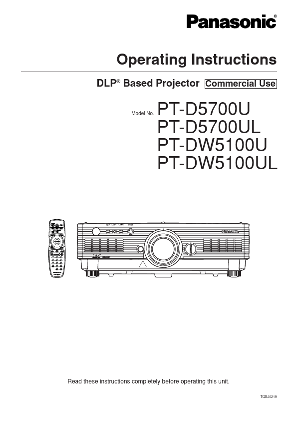 PT-DW5100U Panasonic