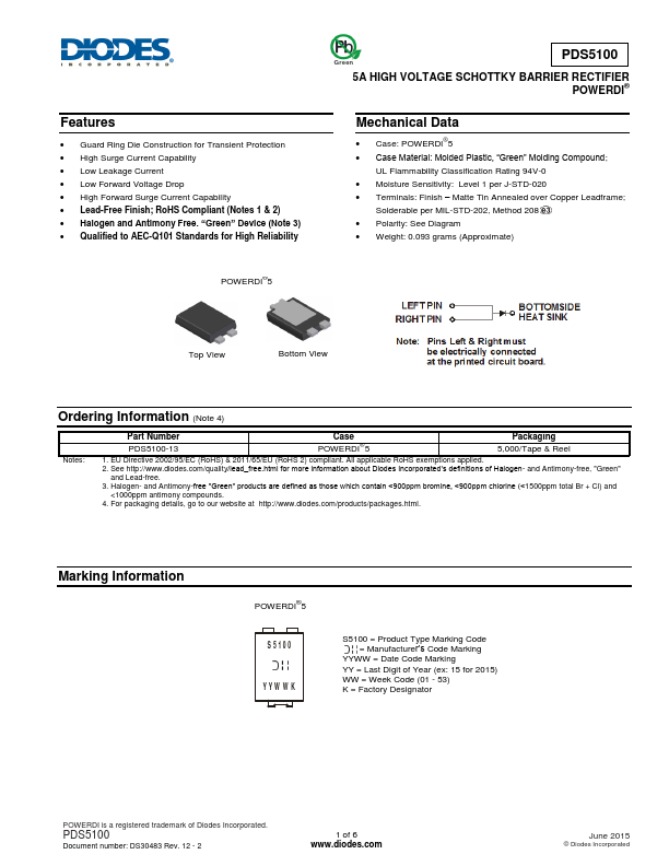 PDS5100 Diodes Incorporated