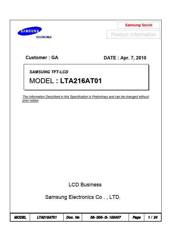 LTA216AT01