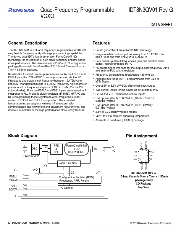 IDT8N3QV01 Renesas