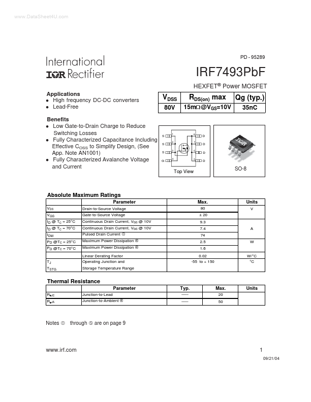 IRF7493PBF International Rectifier