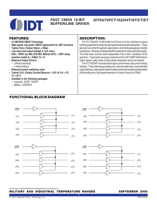 IDT74FCT162244CT IDT