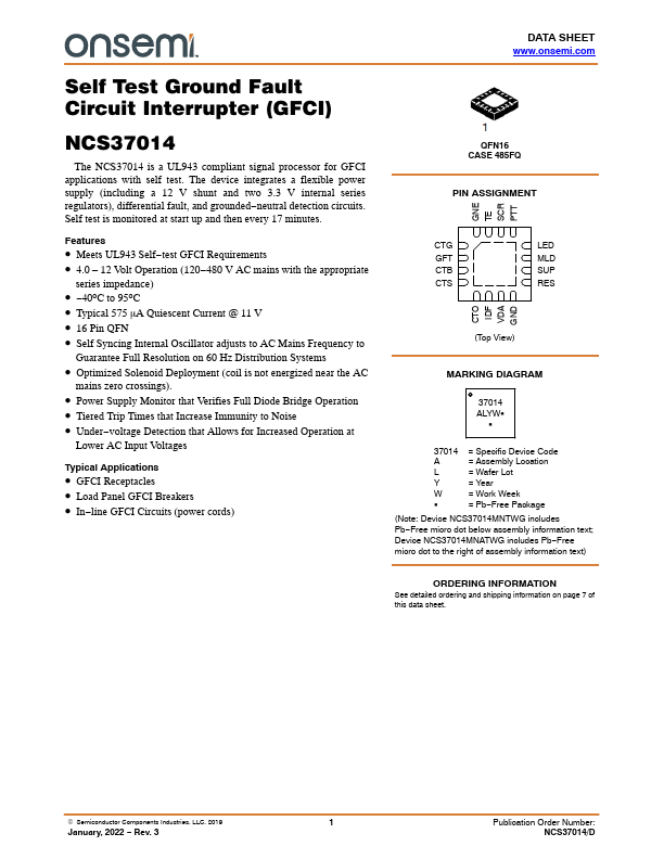 NCS37014 ON Semiconductor
