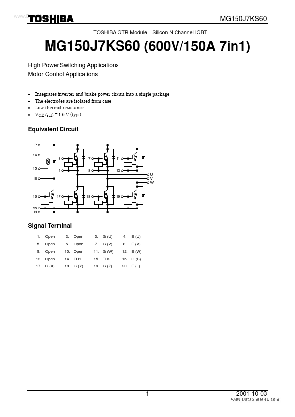 <?=MG150J7KS60?> डेटा पत्रक पीडीएफ