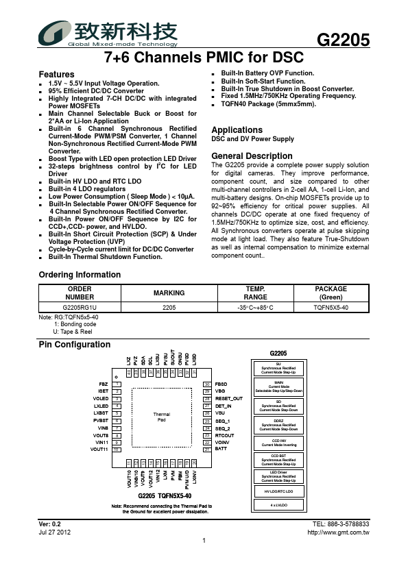 G2205 Global Mixed-mode Technology