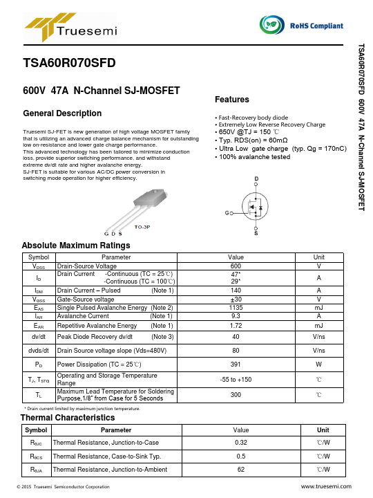 <?=TSA60R070SFD?> डेटा पत्रक पीडीएफ