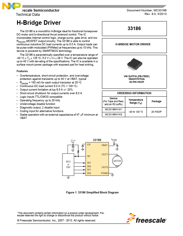 MC33186 Freescale Semiconductor