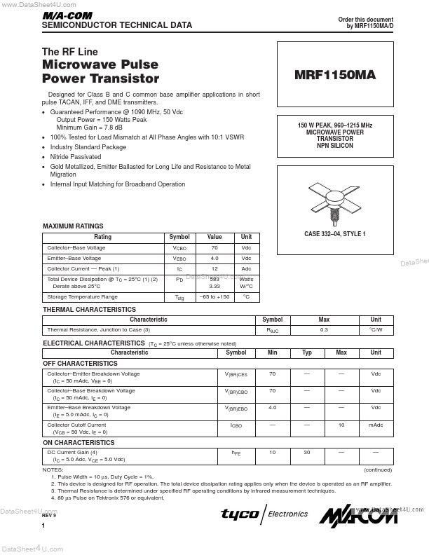 <?=MRF1150MA?> डेटा पत्रक पीडीएफ