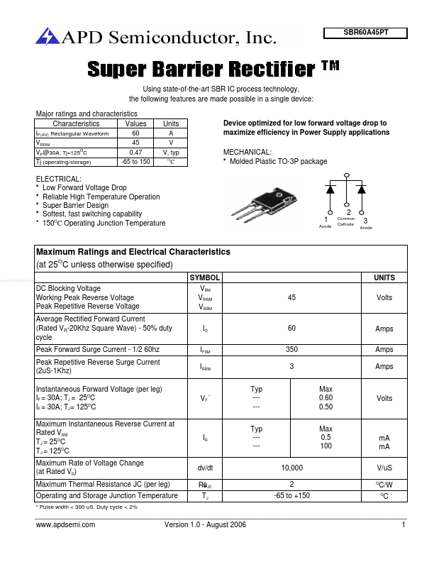 SBR60A45PT