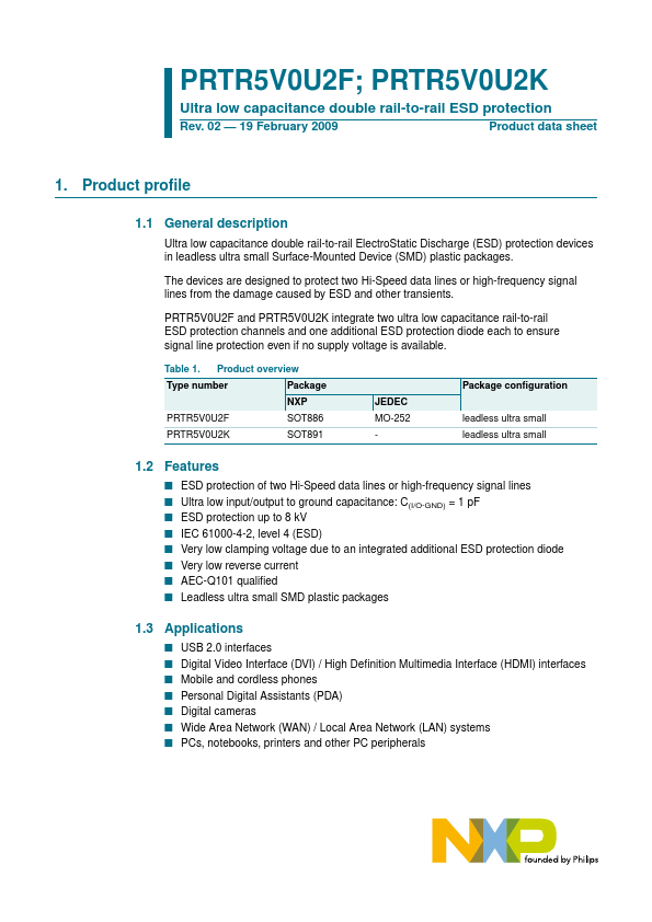 PRTR5V0U2K NXP Semiconductors