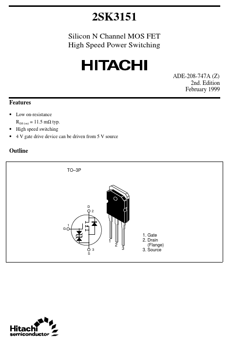 2SK3151 Hitachi Semiconductor