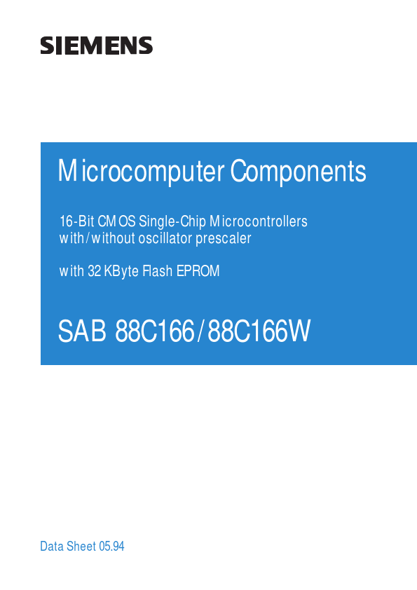 SAB88C166W-5M Siemens Semiconductor Group