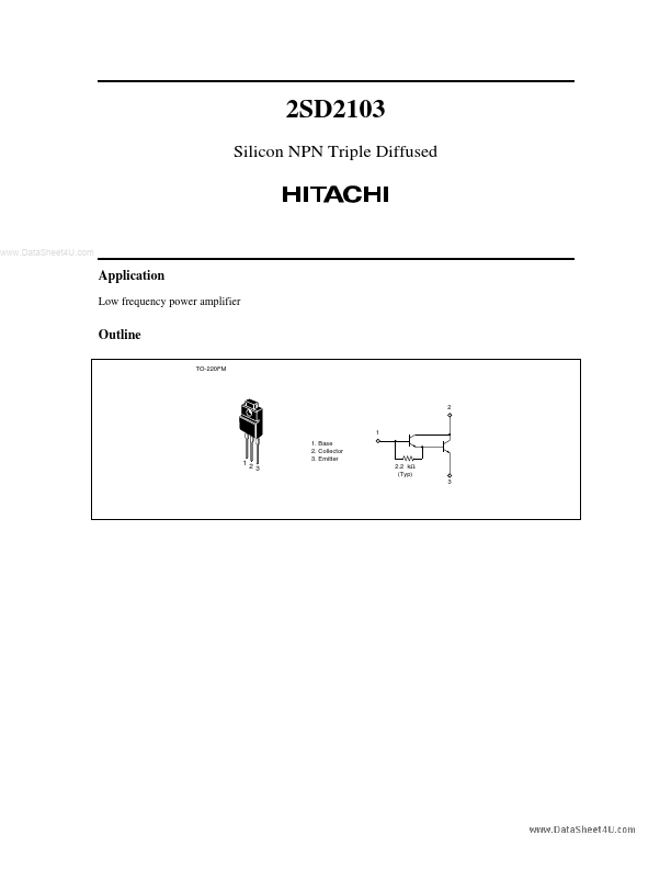 2SD2103 Hitachi Semiconductor