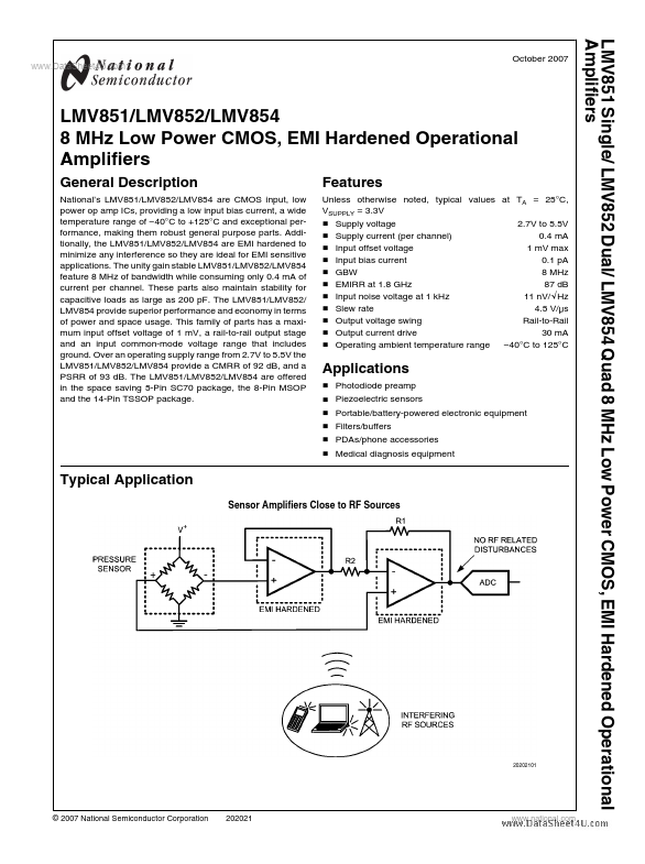 LMV851 National Semiconductor