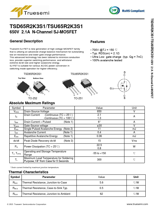 <?=TSD65R2K3S1?> डेटा पत्रक पीडीएफ
