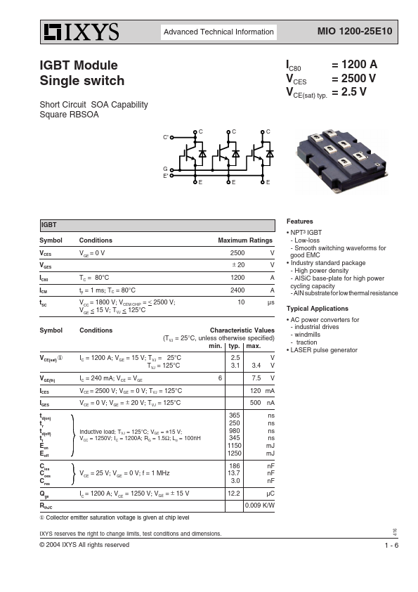 <?=MIO1200-25E10?> डेटा पत्रक पीडीएफ