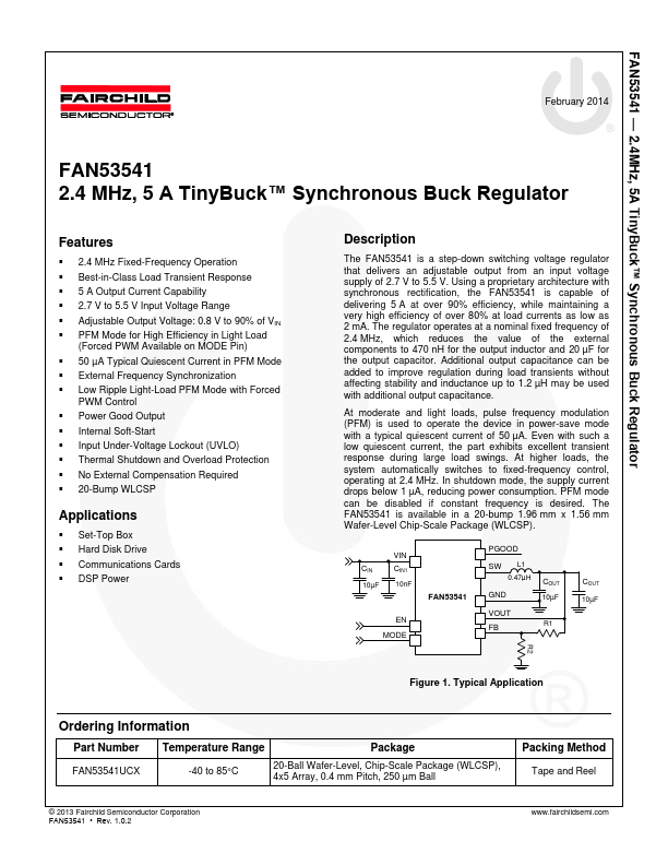 FAN53541 Fairchild Semiconductor