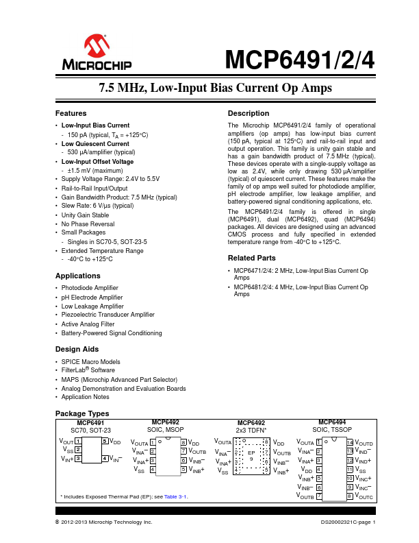 MCP6494 Microchip