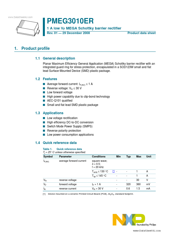 <?=PMEG3010ER?> डेटा पत्रक पीडीएफ