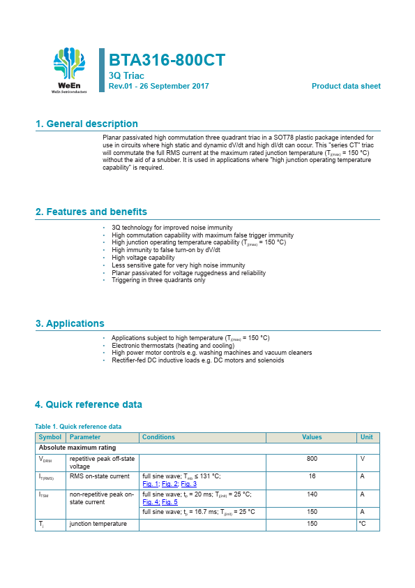 <?=BTA316-800CT?> डेटा पत्रक पीडीएफ