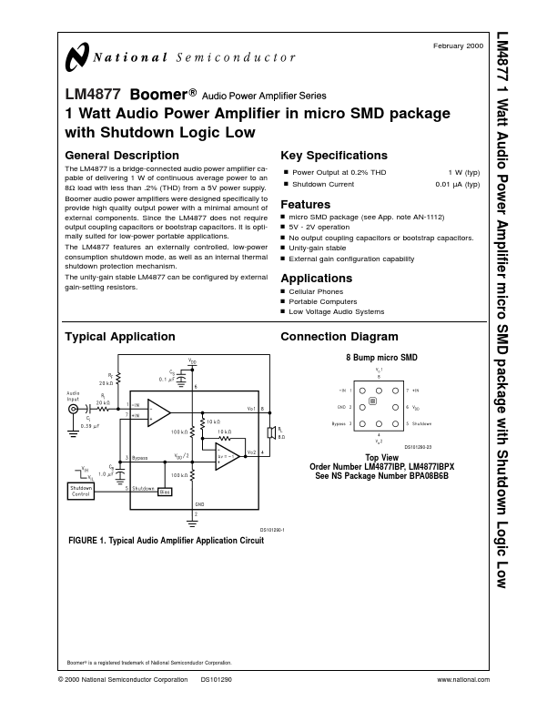 LM4877 National Semiconductor