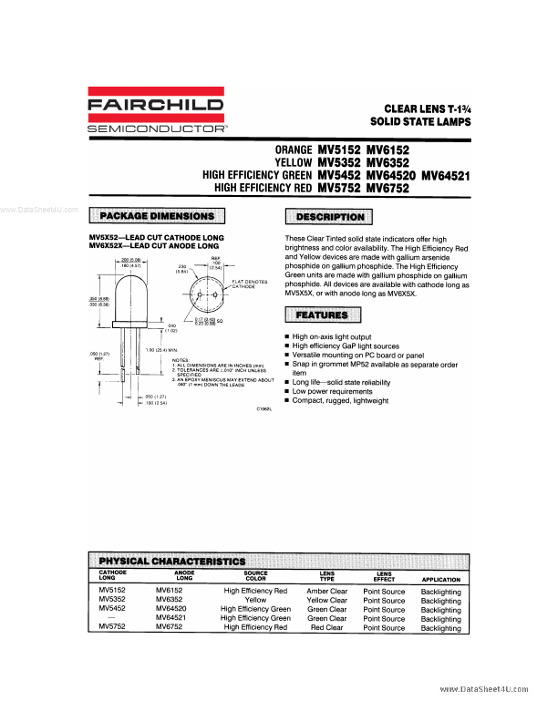 MV5452 Fairchild Semiconductor