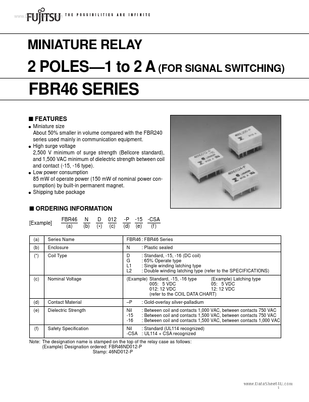 FBR46ND005-P Fujitsu Microelectronics
