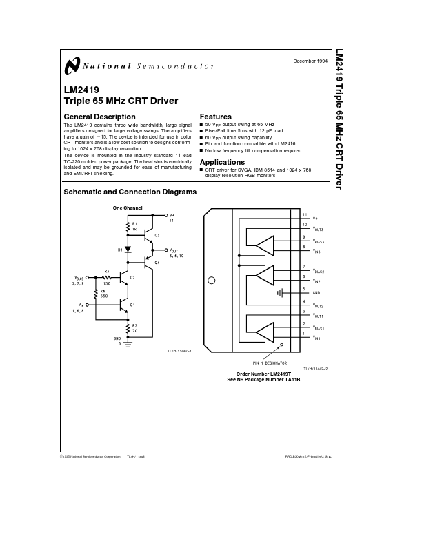 LM2419 National Semiconductor