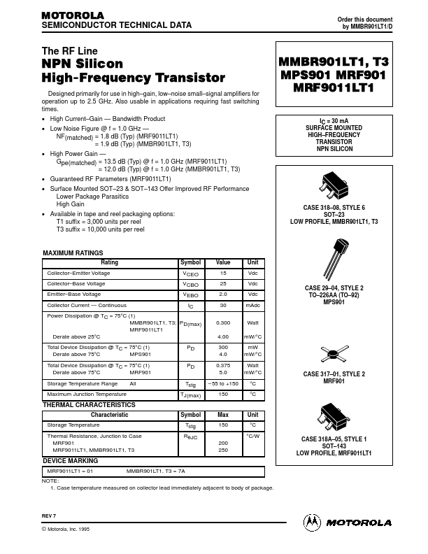 MRF9011LT1 Motorola