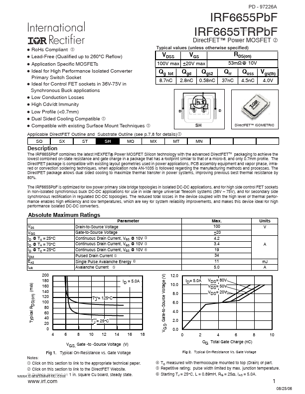 IRF6655RPBF