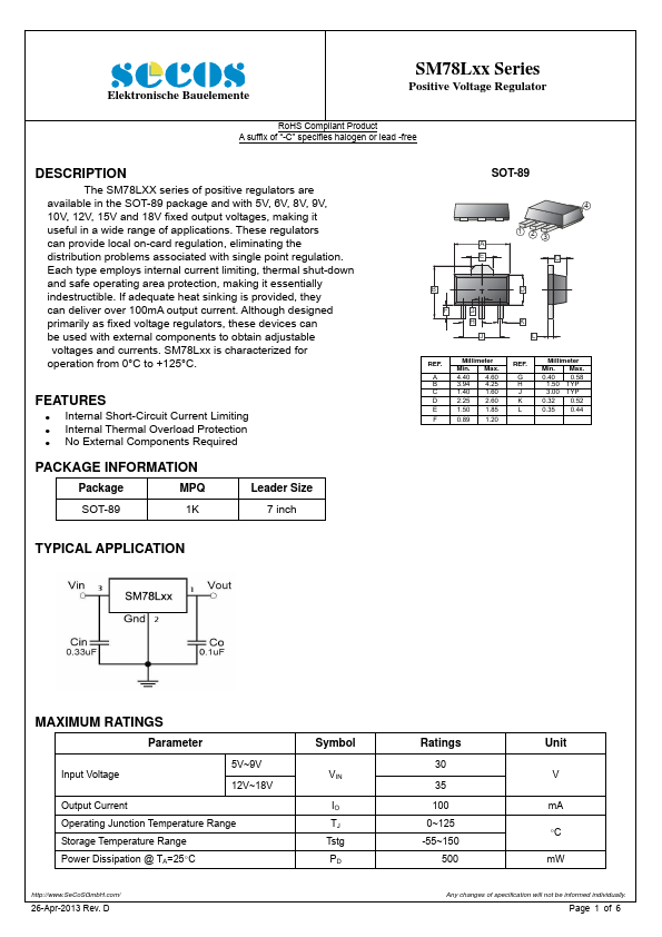 SM78L15 SeCoS