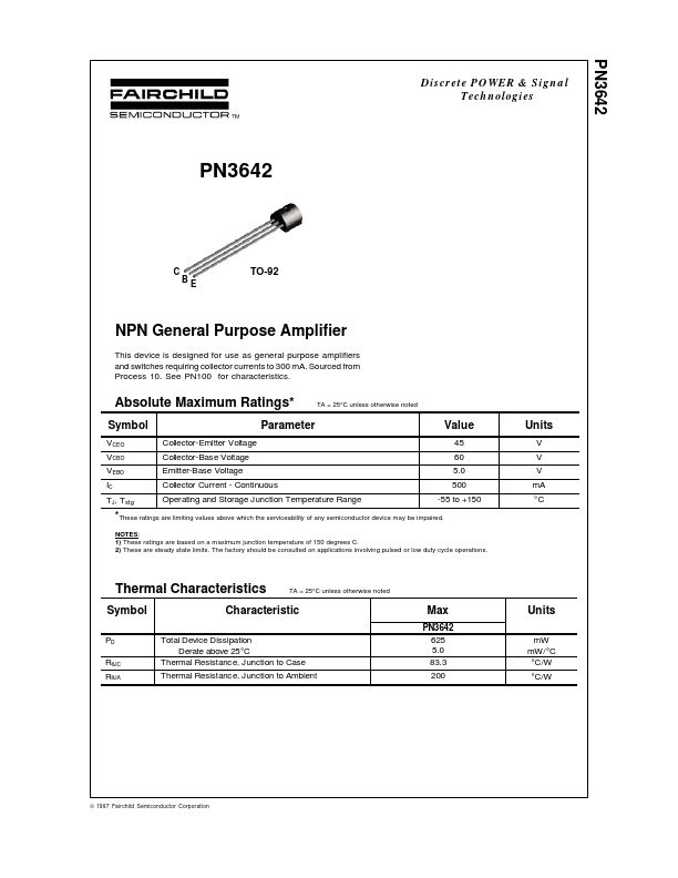 PN3642 Fairchild Semiconductor