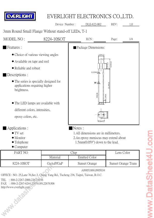 8224-10SOT Everlight Electronics