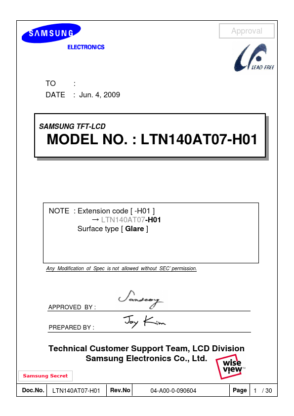 LTN140AT07-H01