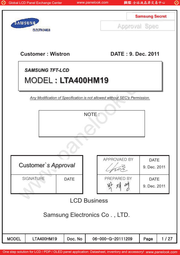 LTA400HM19