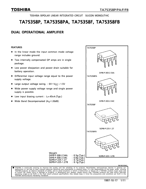 TA75358F Toshiba Semiconductor