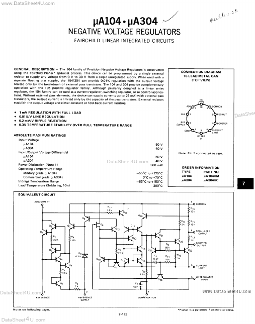 UA304 Fairchild Semiconductor