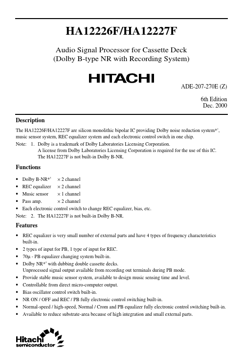 HA12226F Hitachi Semiconductor