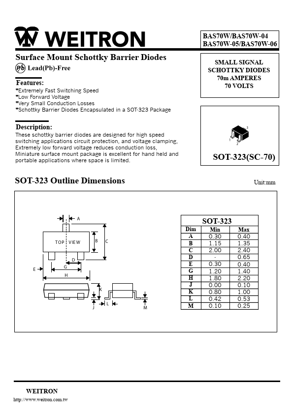 BAS70W-04 WEITRON